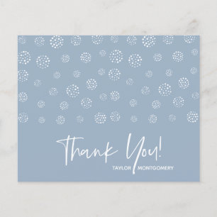 Budget White Script Dusty Blue Danke Cards