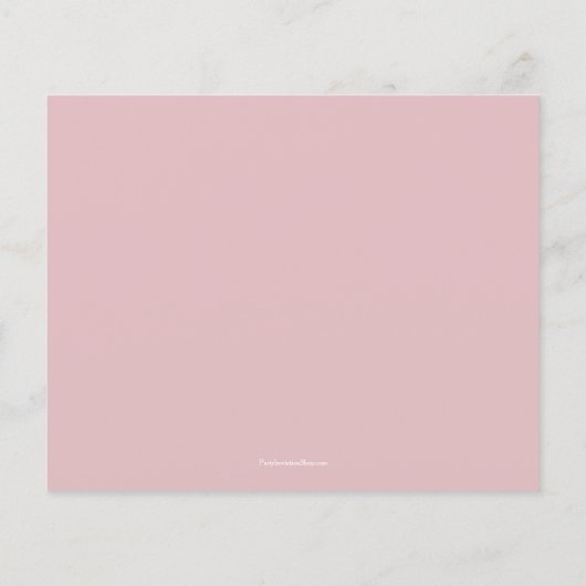 Budget White Script Dusty Pink Danke Cards (Rückseite)