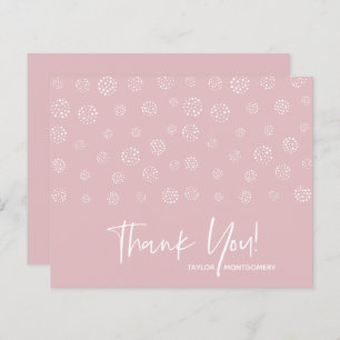 Budget White Script Dusty Pink Danke Cards