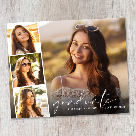 Budget White Script Foto Abschluss Ankündigung