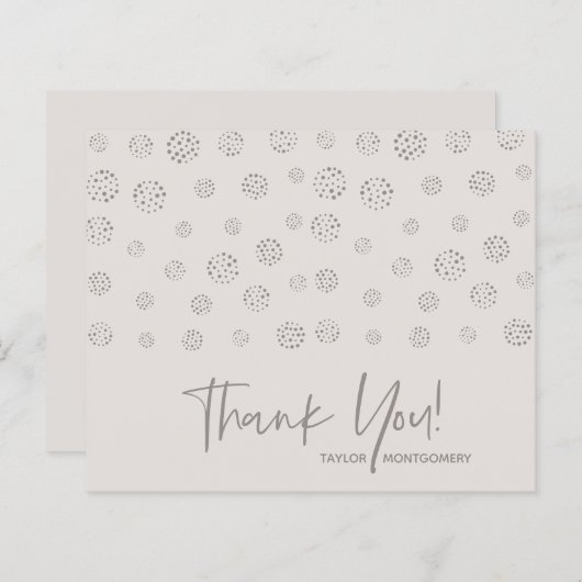 Budget White Script Off-White Dankeschön Karten (Vorne/Hinten)