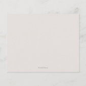 Budget White Script Off-White Dankeschön Karten (Rückseite)