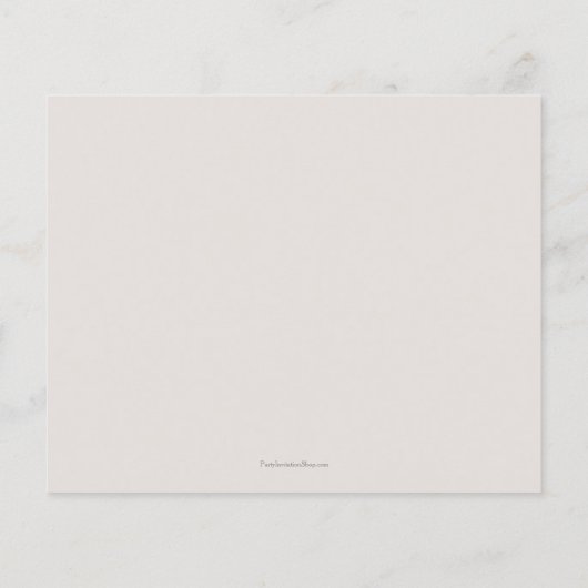 Budget White Script Off-White Dankeschön Karten (Rückseite)