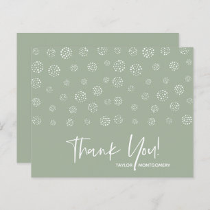 Budget White Script Sage Green Danke Cards
