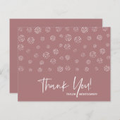 Budget White Script Wüste Rose Danke Karten (Vorne/Hinten)