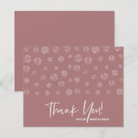 Budget White Script Wüste Rose Danke Karten