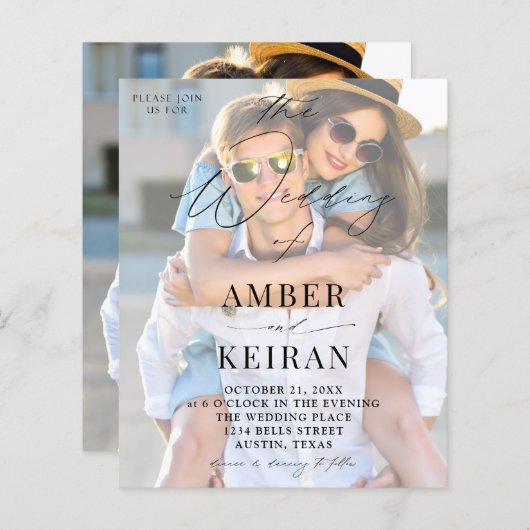 Budget White Shades Foto Wedding (Vorne/Hinten)