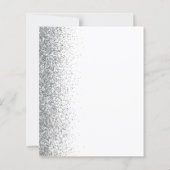 Budget White Silver Save the Date Card (Rückseite)