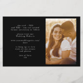 Budget White Simple Foto Wedding Save the Date (Rückseite)