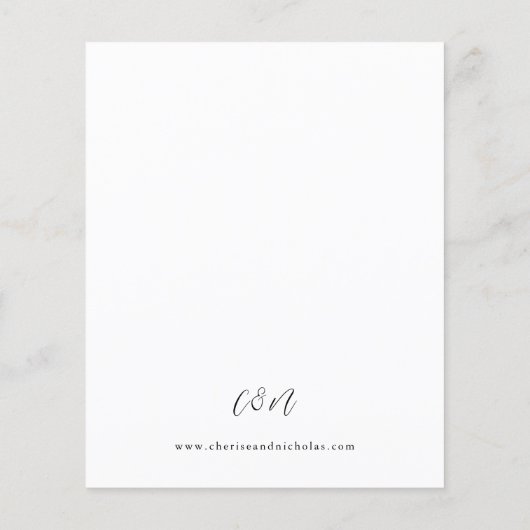 Budget White Soft Floral & Eukalyptus Wedding (Rückseite)