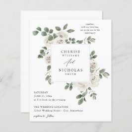Budget White Soft Floral & Eukalyptus Wedding