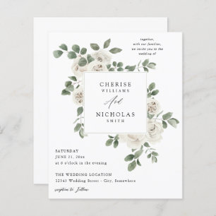 Budget White Soft Floral & Eukalyptus Wedding