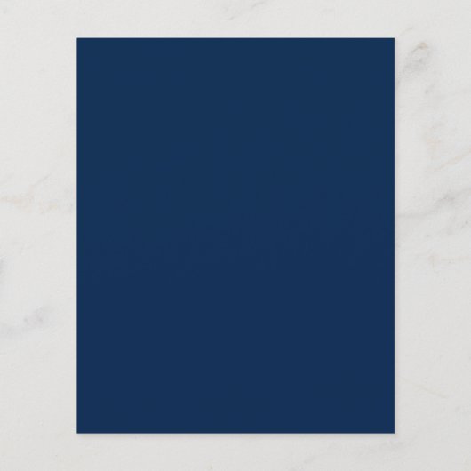 Budget White Text Navy Blue Abend Party Einladung (Rückseite)