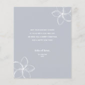 Budget White Tropical Blume Foto Holiday Card (Rückseite)