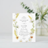 Budget White & Yellow Floral Wedding (Stehend Vorderseite)
