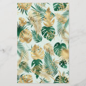 Budget Wild One Green Gold Safari Einladung (Rückseite)