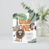 Budget Wild One Safari Animals 1st Birthday Party (Stehend Vorderseite)