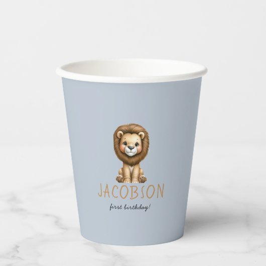 Budget Wild One Safari Animals Boy Birthday Party Pappbecher (Vorderseite)