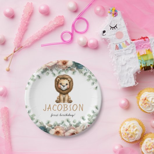 Budget Wild One Safari Animals Boy Birthday Party Pappteller (Party)