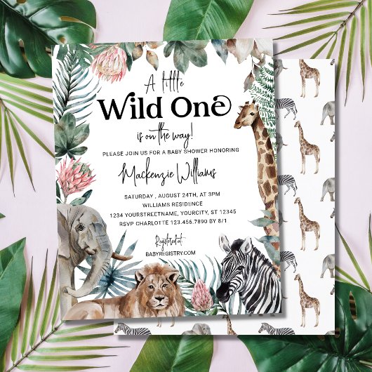 Budget Wild One Safari Animals Kinderdusche Einlad