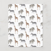 Budget Wild One Safari Animals Kinderdusche Einlad (Rückseite)