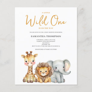 Budget Wild One Safari-Baby-Shower-Einladung