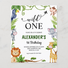 Budget Wild One Safari Jungle Tiere Geburtstag