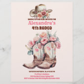 Budget Wild West Cowgirl Birthday Party Flyer (Vorne)