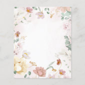 Budget Wildblume Baby 1. Geburtstag Einladung (Rückseite)