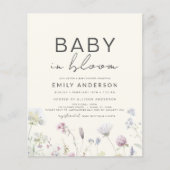 Budget Wildblume Baby in Blüteneinladung (Vorderseite)