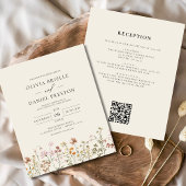 Budget Wildblume Beige All in One QR Code Wedding