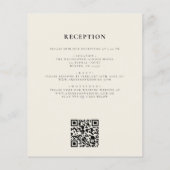 Budget Wildblume Beige All in One QR Code Wedding Flyer (Hinten)