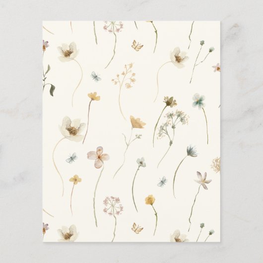 Budget Wildblume Brautparty Boho (Rückseite)