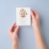 Budget Wildblume Bridal Tea Dusche Einladung Flyer (Gruppe)