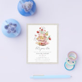 Budget Wildblume Bridal Tea Dusche Einladung Flyer (Einzeln)