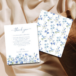 Budget Wildblume Dusty Blue Danke-Card Flyer