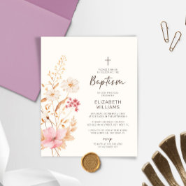 Budget Wildblume Garden Taufe Einladung