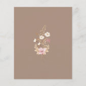 Budget Wildblume Garden Taufe Einladung (Rückseite)