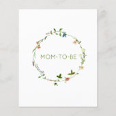 Budget Wildblume Kinderdusche Einladung (Rückseite)