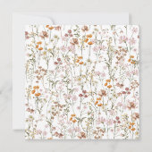 Budget Wildblume Oh Babydusche Einladung (Rückseite)