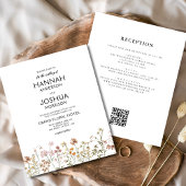 Budget Wildblume Rustic Boho Hochzeit Einladung Flyer