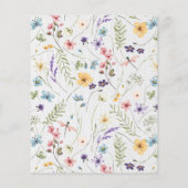 Budget Wildblume Tee Party Brautparty Einladung Flyer (Hinten)