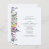 BUDGET Wildblumen Blumendusche Einladung (Vorne/Hinten)