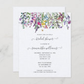 BUDGET Wildblumen Blumendusche Einladung (Vorne/Hinten)