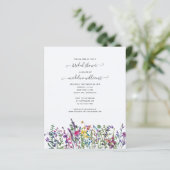 BUDGET Wildblumen Blumendusche Einladung (Stehend Vorderseite)