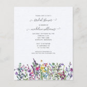 BUDGET Wildblumen Blumendusche Einladung (Vorderseite)