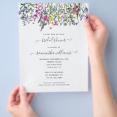 BUDGET Wildblumen Blumendusche Einladung Flyer (Hand)