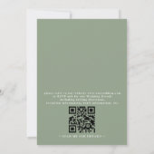 Budget-Wildblumen-Boho-Sage-Grün-QR-Code-Hochzeit Einladung (Rückseite)