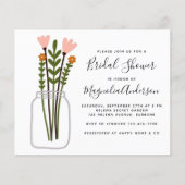 Budget Wildblumen Brautdusche Einladung (Vorderseite)