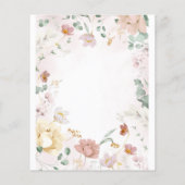 Budget Wildblumen Brautdusche Einladung (Rückseite)